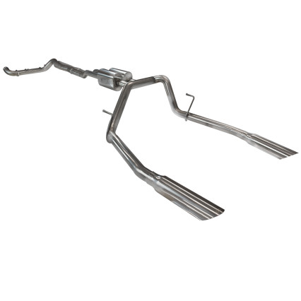 SS Competition Only Rear Exit Exhaust w/SS Tips. 2011-2014 F150 Raptor 6.2L 4V.